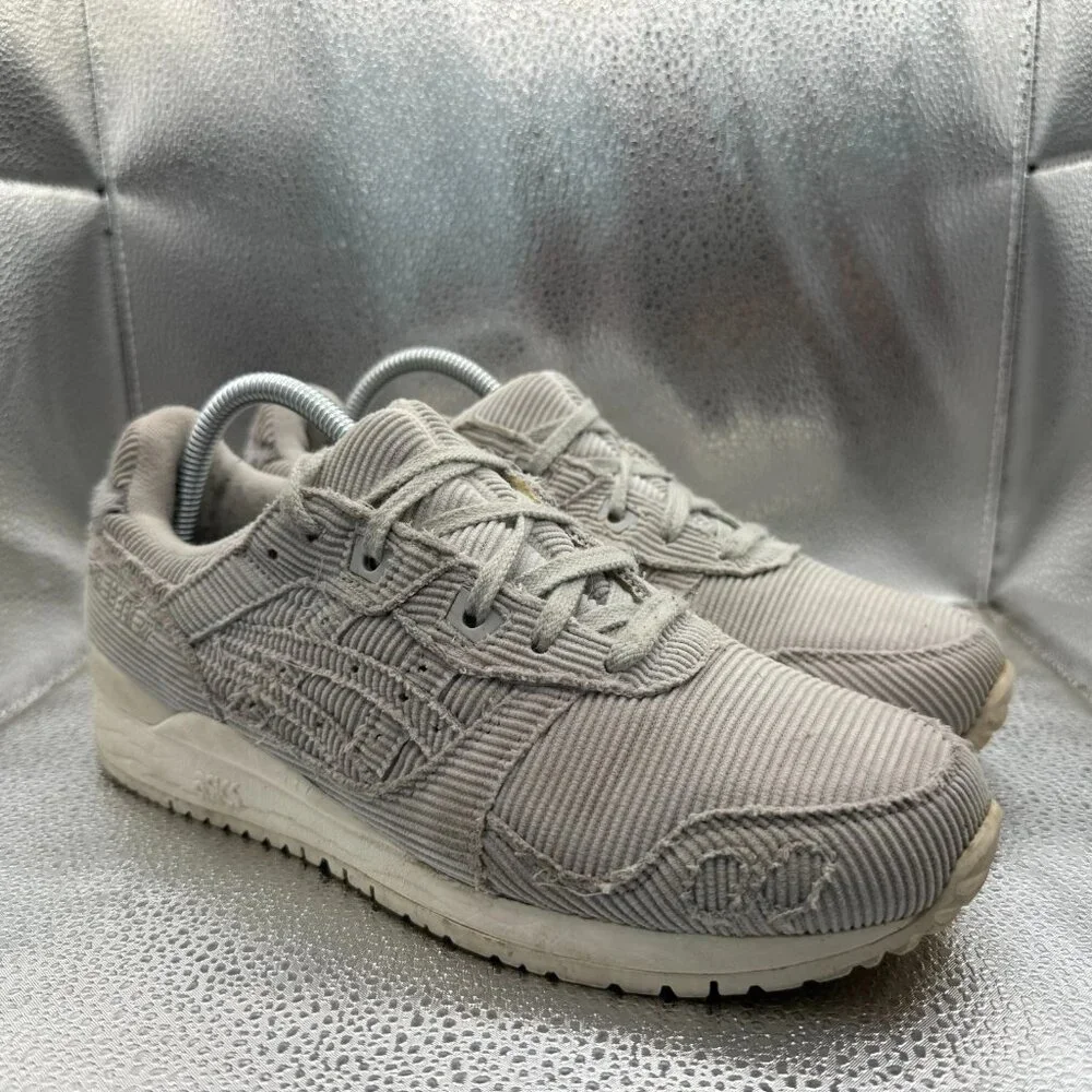Size 9 Asics Gel Lyte 3 Womens Corduroy Oyster Grey Athletic‎ Sneaker 1202A076